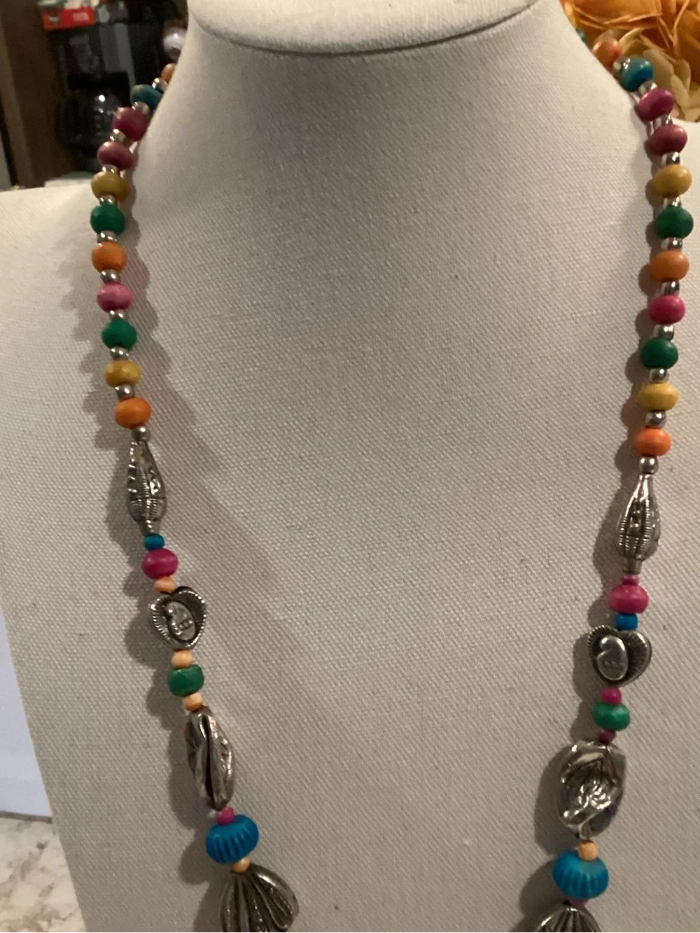 Handcrafted Multicolor Beaded Pendant Necklace - Boho Women